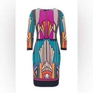 Etcetera Art Nouveau Print Dress Size 4